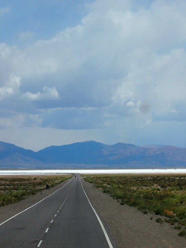 A little later, we reach the first of many so-called salt flats on the Altiplano desert highland.
