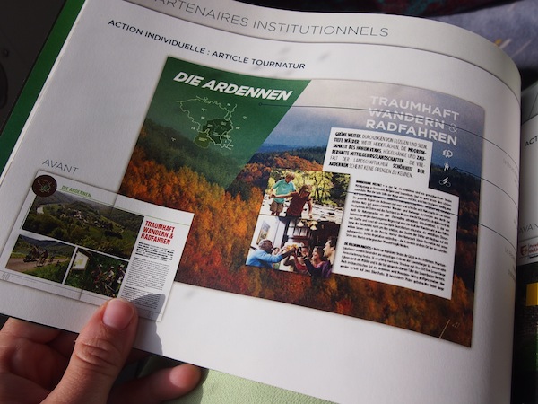 As part of the PR strategy, I am shown articles that have already portrayed the Ardennes as an internationally renowned destination for hiking, trekking and nature experiences.