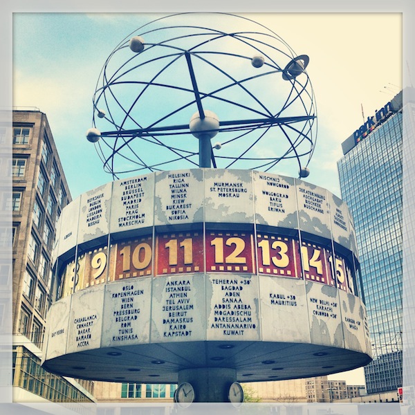 The World Clock at Alexanderplatz.
