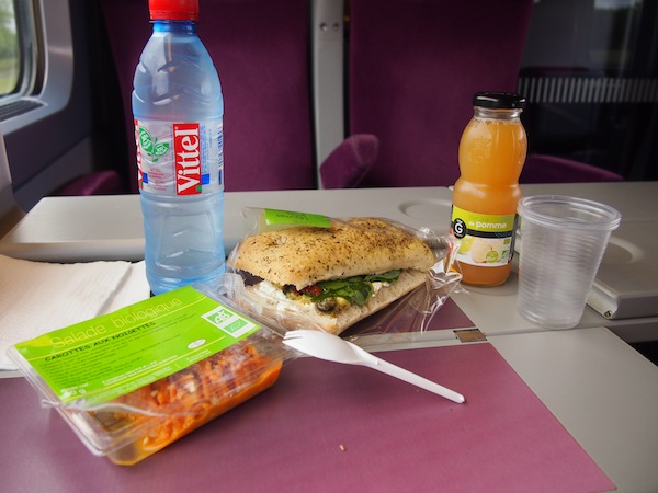 Food on the train is often quite good, actually …