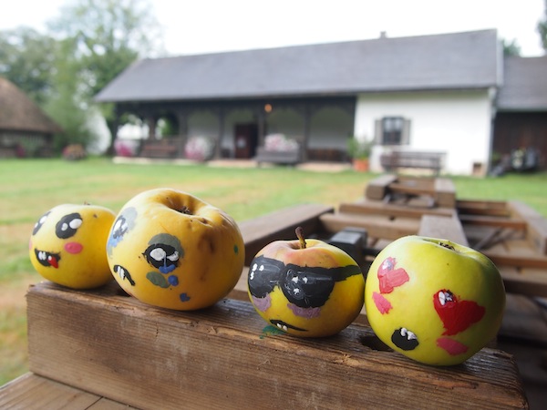 Hier besuchen wir das gleich "nebenan" liegende Künstlerdorf Neumarkt an der Raab, welches uns mit kreativen Äpfeln empfängt.