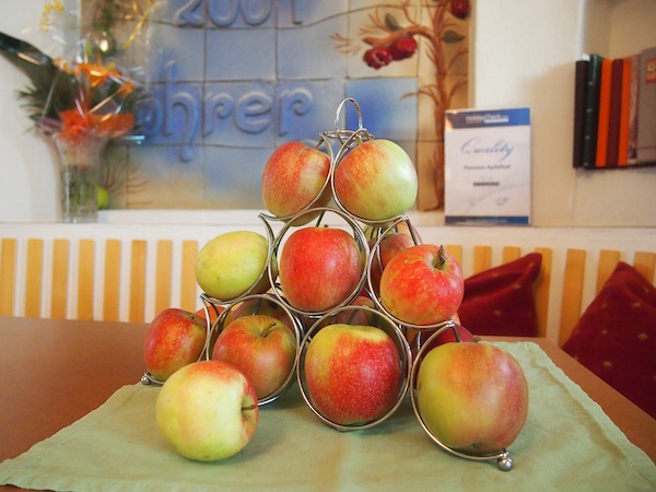 Am Apfelhof Rohrer im sonnigen Thermenort Lutzmannsburg begrüßen & bezaubern uns die vielen genüsslichen Details im gemütlichen "Apfelhaus".