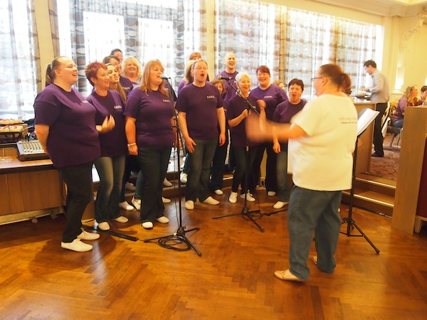 Lunchtime Relaxation: We have this beautiful Irish Choir come in and sing for us over eating. What a pleasant surprise!