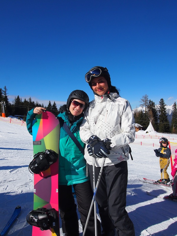 Die tapferen Wintersportlerinnen: Danke für die schöne Zeit bei Dir, liebe Bianca!