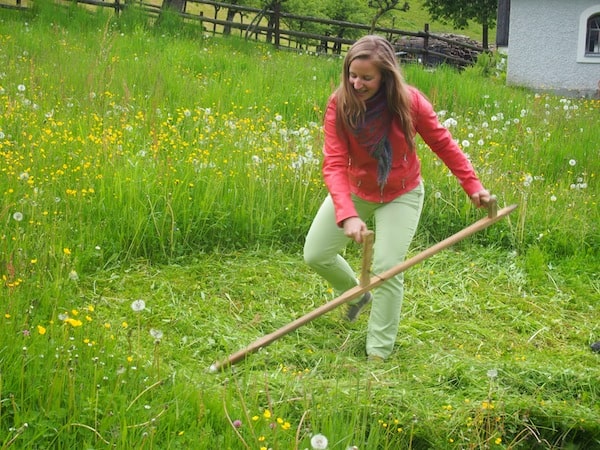 Learning how to scythe in my own backyard, the Alpine district of Lower Austria. Picking up a new skill thanks to meeting inspiring local people, gets you close to the light sense of happiness you felt when you were a child, realizing and understanding something new for the very first time.