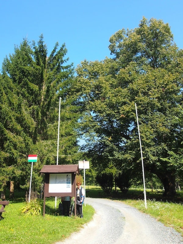 Heute erinnert lediglich eine Fahne sowie eine kleine Gedenktafel an die Grenze des Eisernen Vorhanges, welcher direkt hier im südlichen Burgenland verlief.