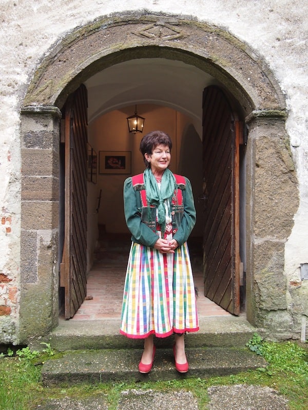 A warm welcome: Mrs … opens a door into past & present of this mighty fortress in the very south of Burgenland.