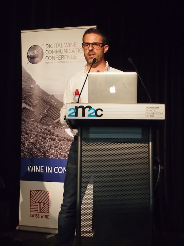 André Ribeirinho, of Adegga Wine Market experience, delivering a passionate speech about creating "wine communication fit for purpose" ...