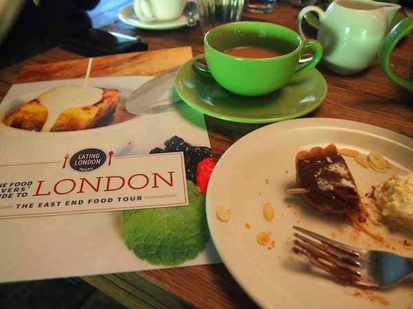 My salted caramel tart is gone quickly, despite being really, really full by now ... in fact, this Eating London Food Tour provided me with what I needed for the entire day (and more!).