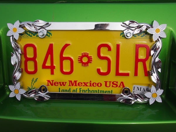 Love this license plate spotted across the road on a parked New Mexican car, too!