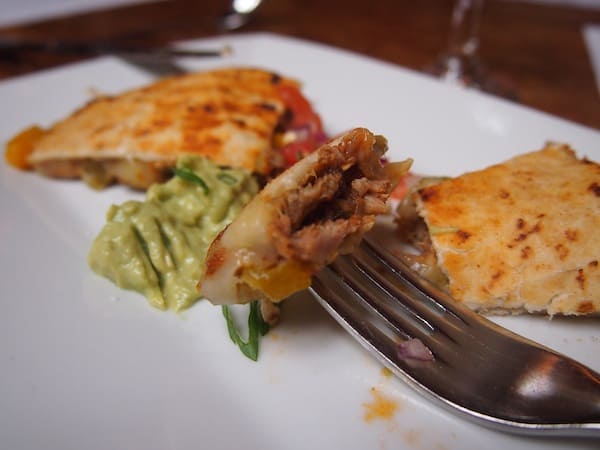 Here, we are served a delightful fusion of avocado creme, duck confit & quesadilla rolls ... I am hungry once more, and I liked this dish so much that I want to go back there before I leave Santa Fe!