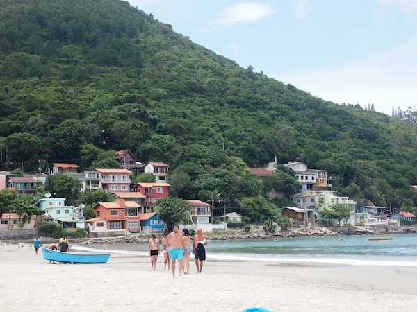 … as well as watching a bit of everyday beach life go by at Pântano do Sul ...