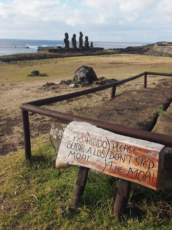 Everywhere, signs ask visitors to look after this great “open-air museum” that is Easter Island, both spiritually and culturally …