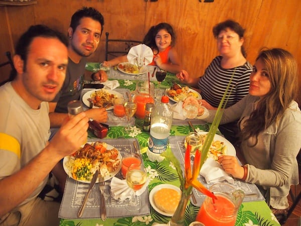 Mahlzeit mit dieser weiteren, liebenswerten Familie aus Santiago de Chile!