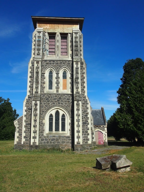 Heading out of Christchurch towards the Inland Scenic Route, we come upon St John's First Settlers' Church ...