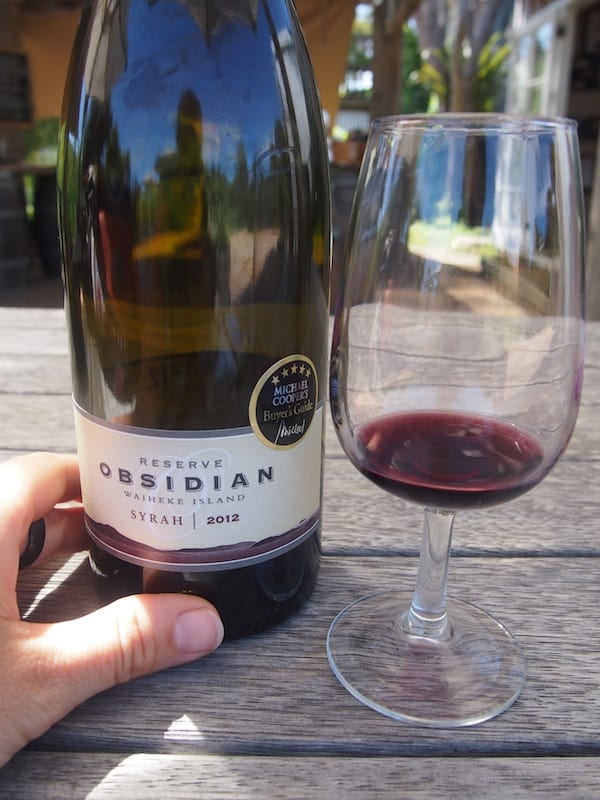 Love the taste of this 2012 Syrah: There goes a happy #winelover visitor!