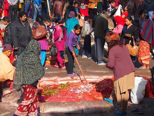 The holy Hindu festival on the outskirts of Kathmandu in Nepal ...
