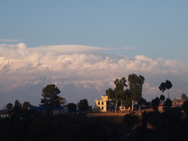 Bandipur village makes for a most pretty location in front of the Himalayas to the back ...