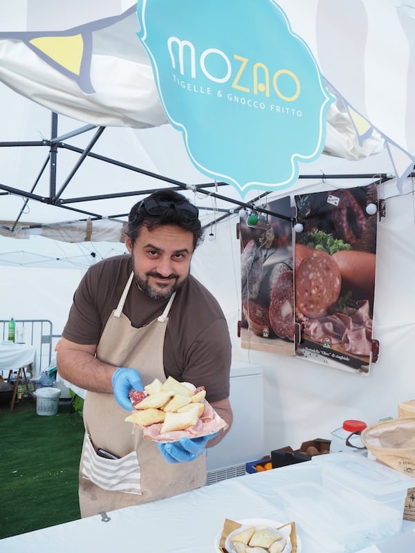 ... as well as the authentic smile of street food made with tender loving care, by this Italian at the local Street Food European Festival outside the congress hall in Estoril, Lisbon.