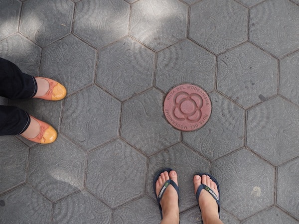 "Dancing" is something you can almost everywhere in beautiful, sunny Barcelona ... Mind your step though: On Passeig de Gràcia, the city's most famous promenade, all floor tiles are made from Gaudi designs!