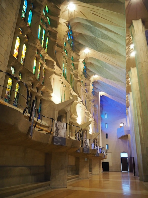 ... as are the light-flooded, interior spaces of Gaudí's masterpiece in general.