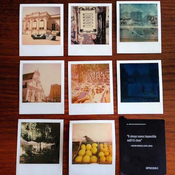 ... fertig ist das Werk: All meine acht Polaroids im Entwicklungsstadium!