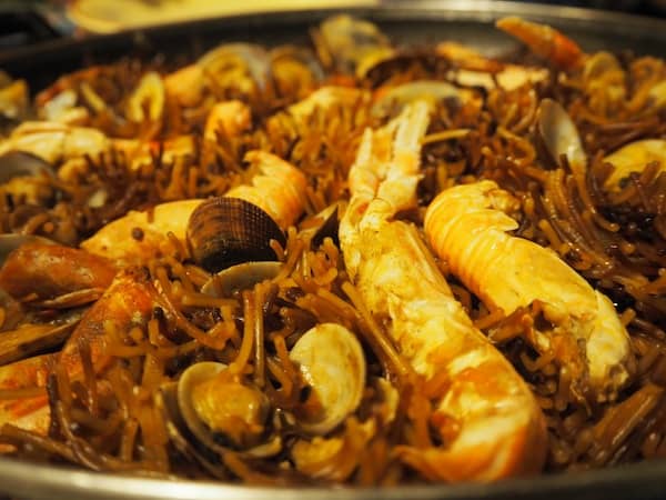 Or how about a local "Fideua", the Catalan version of Paella replacing rice with noodles?