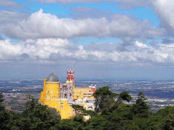 From "La Cruz Alta" in Pena palace gardens, you can enjoy some of the best views of the Pena Palace itself ...