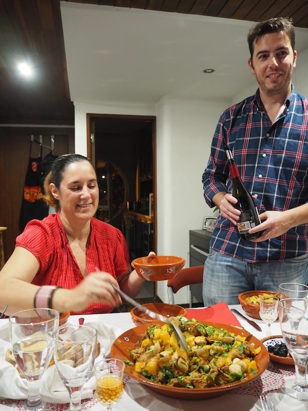 Home with the family: Patrícia and her husband Luís invite us home to share a family meal with them and their two daughters ...