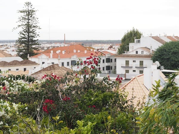 The view over Tavira from its ancient Moorish castle ...
