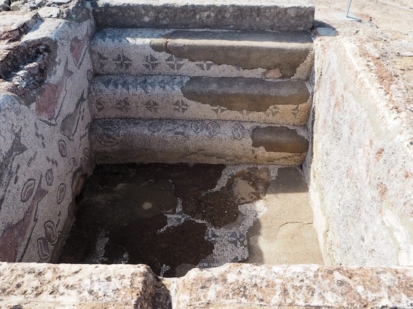 Excavations date them at around 200 - 400 years AD, meaning those mosaics are more than 2.000 years old .. Impressive!