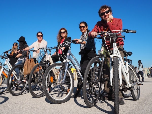 ... a beachside bike ride with my fiends in Porto!
