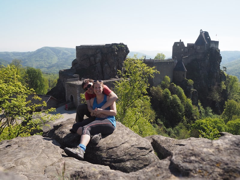 … of the castle ruin of Aggstein high above the Danube valley.