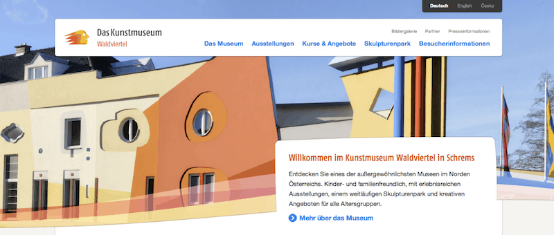 Ein weiteres Beispiel für gutes (digitales) Storytelling & Social Media Marketing im ländlichen Raum Niederösterreichs ist das Kunstmuseum Waldviertel, dessen Website ich Euch hier rate, anzusehen.