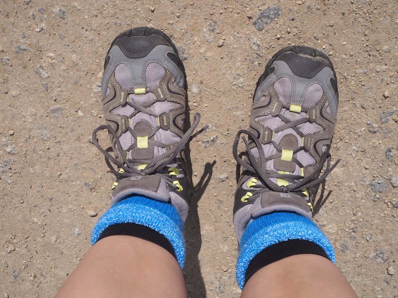 Wander-Schuh-Fuß-Foto: Diesen Ausblick habe ich mehrere Hunderttausend Schritte lang schmerzfrei "genossen".