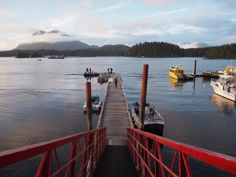 Once you reach Tofino, the view across the inlet is stunning, to say the least ...