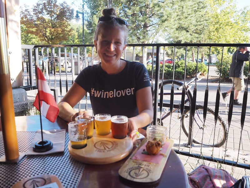 If you are into (craft) beer, I can also recommend visiting Tree Brewing Company in Kelowna for their tasting flight of pairing four craft beers with corresponding snack-sized meals. Yum!