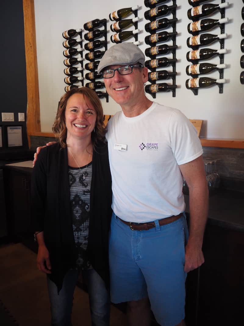 … and heart-felt welcomes anywhere you go for tastings: Thank you Dino for taking me to Nighthawk Winery and their beautiful Gewürztraminer wines!