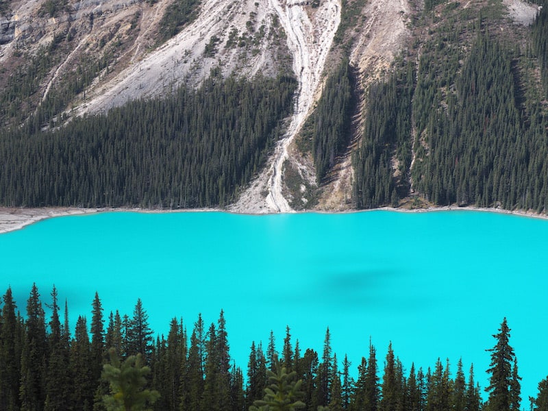 Still can't quite get over the fact just HOW BLUE the glacial water lake is.!
