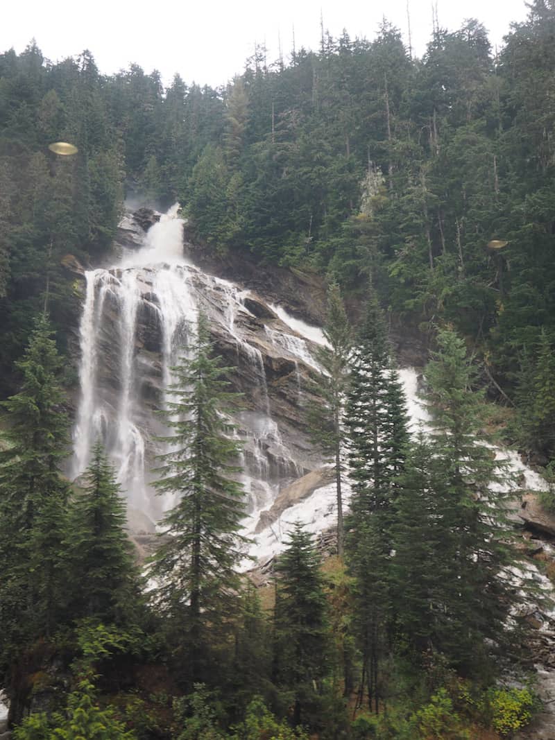 ... to passing by natural sights, such as this waterfall that is ONLY visible from the train ...