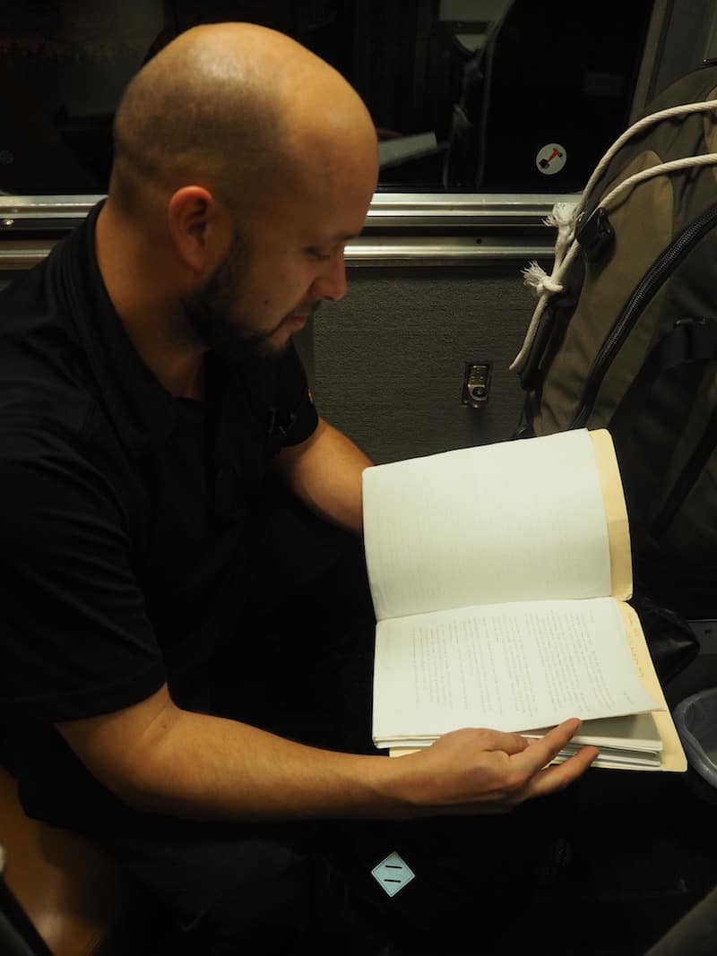 ... and making those connections with friendly staff, such as David here who posts regularly on Instagram about his fascinating type writing hobby on the train: https://www.instagram.com/train_missives/ for more on following his train travels!