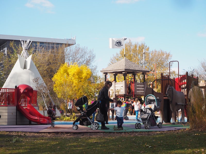 ... today, The Forks has also cleverly integrated local area history in a playground for the local and visiting children alike ...