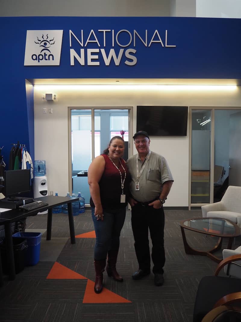 Next up & to feed my continued interest for First Nation travel experiences, I make it to the "National News" at the Aboriginal Peoples Television Network of Canada, called APTN ...