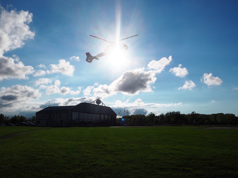 Getting ready for a rush of adrenaline: Niagara Helicopters take you on a twelve-minute airborne flight experience ...