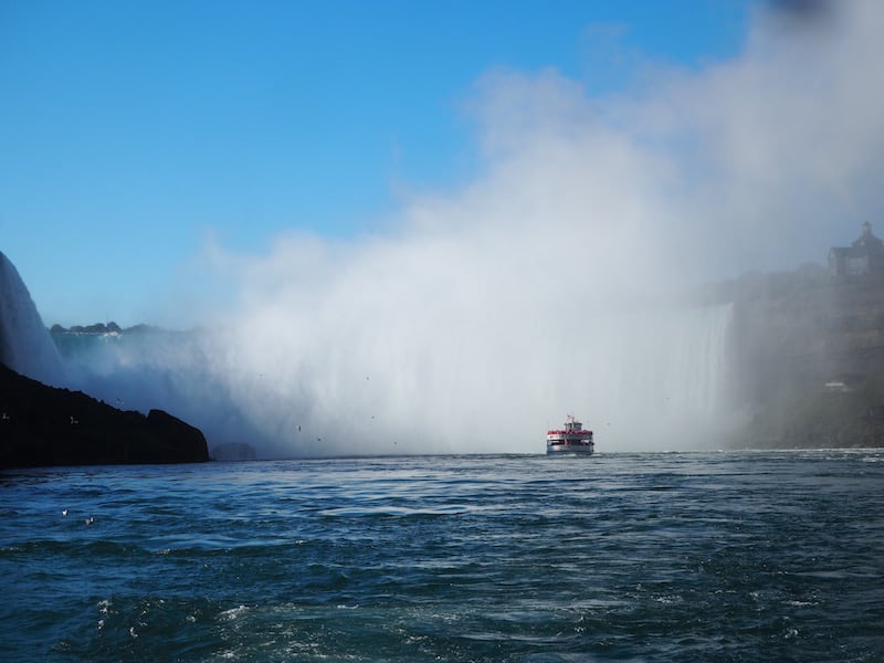 ... wet and wild, cruising right into the famous Horseshoe bend of Niagara Falls.!