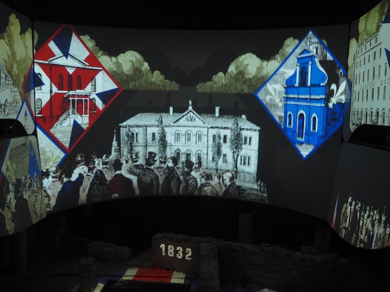 ... and if you have a deeper historical interest even, head over to Pointe-à-Collière, Montréal's archaeological museum with an impressive 20-minute mapping show of the 400-year-history of town ...