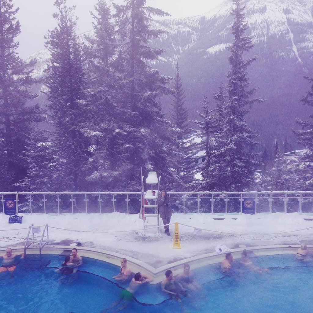 ... together with two more travellers from Australia, we go & experience the Banff Upper Hot Springs ...