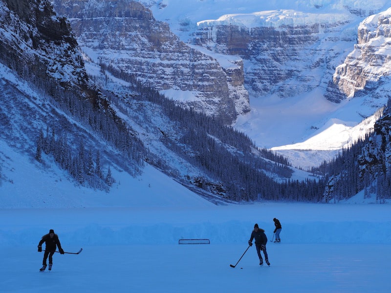 And naturally, wherever there's ice (in Canada), there must be hockey.