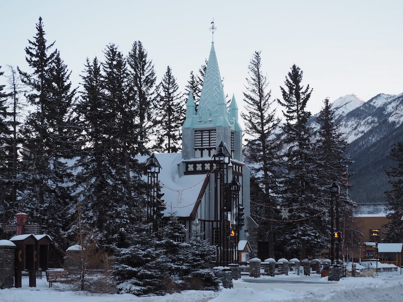 ... the beautiful local Presbyterian Church ...