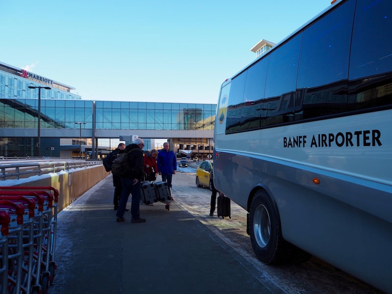 Coming in from either across the Atlantic or "simply" across Canada: Calgary International Airport, and the Banff Airporter, make for a warm welcome ...